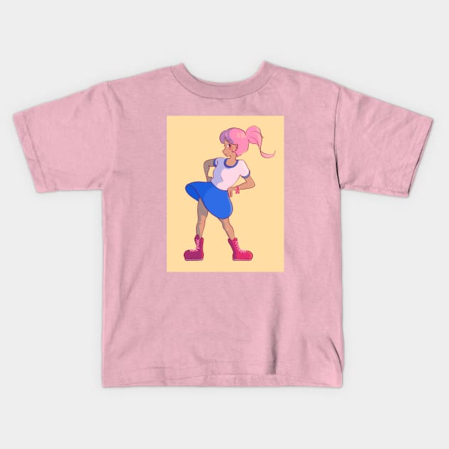 Stylish Gal! Kids T-Shirt by Nnoodlebird